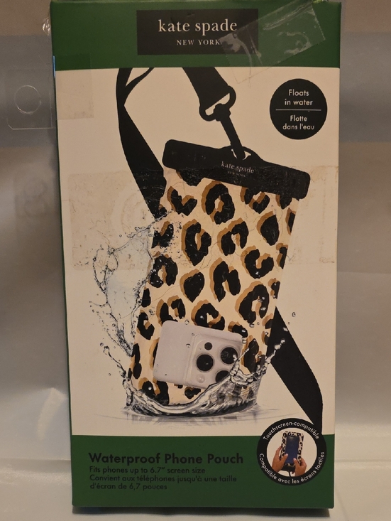 kate spade Handbags - kate spade Leopard Print Waterproof Phone Pouch - Beige/Black